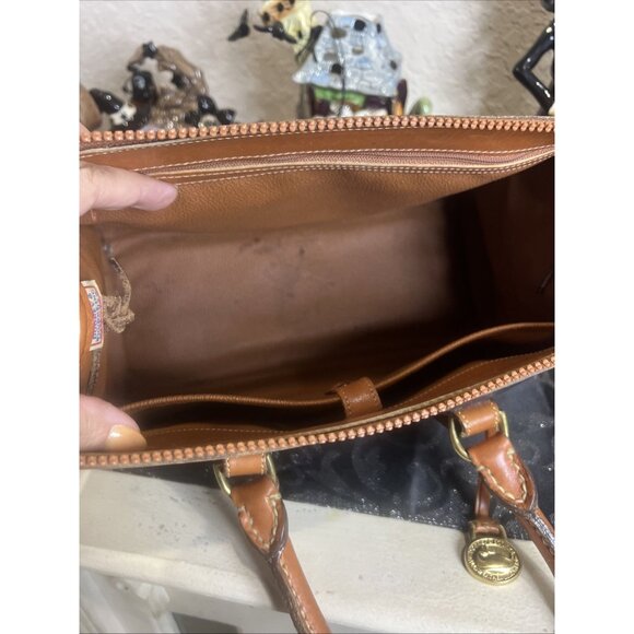 Dooney & Bourke Pebble Leather Handbag Navy Purse Vintage Satchel Purse Handbag - Picture 7 of 15